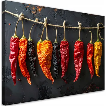 Obraz Obraz do kuchyně, restaurace, baru, jídelny, Sušené papričky chilli 90x60