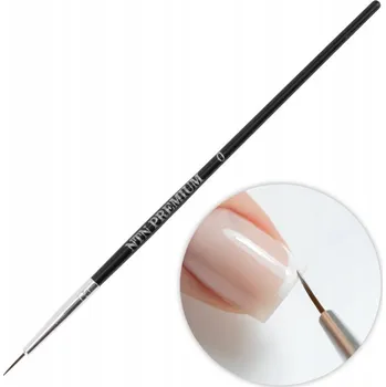 Štěteček na zdobení nehtů NTN černý syntetický #00 9 mm