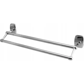 Držák na ručník Tyč na lepidlo Bisk stříbrná