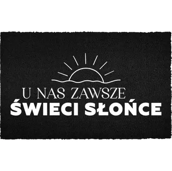 Rohožka KOKOSOVÁ VSTUPNÍ ROHOŽKA ČERNÁ DEKORATIVNÍ | DÁREK SLUNCE