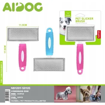 Kartáč pro zvířata Střední kartáč pro péči o srst s gumou Střední kartáč pro péči o srst s g