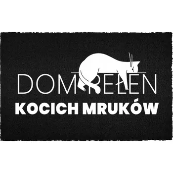 Rohožka KOKOSOVÁ VSTUPNÍ ROHOŽKA ČERNÁ DO DOMU | DÁREK DOMOV PLNÝ MRKŮ