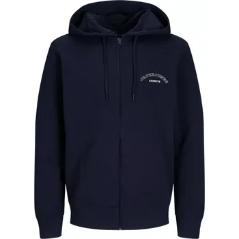 Pánská mikina Pánská velká rozepínací mikina s kapucí Jack & Jones 12289689 tmavě modrá (7XL)