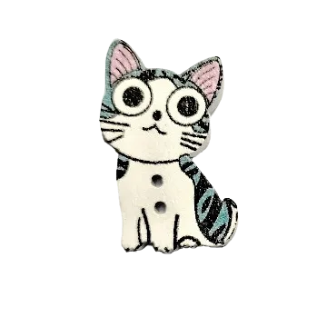 Knoflík Knoflík dřevěný "mňau moment" V