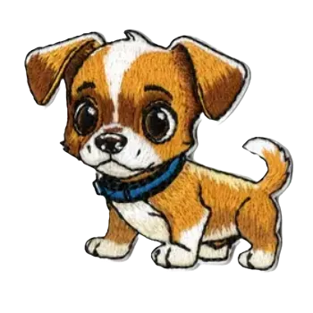 Nažehlovací nášivka - štěně VIII (7,2 x 6,2 cm)