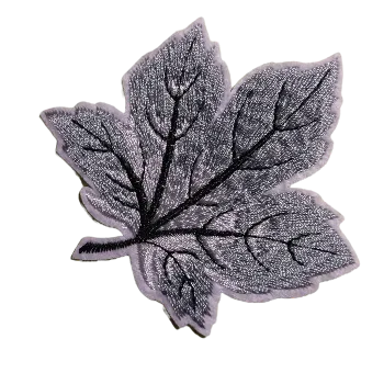 Nášivka nažehlovací list šedý tmavý