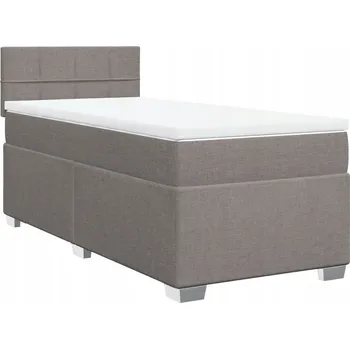 Postel Kontinentální postel 200 x 90 x 100,5 cm taupe s pružinovou matrací