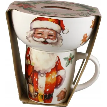 Vánoční Sada Hrnek Miska Dárek Vánoční Snídaňová Mikuláš