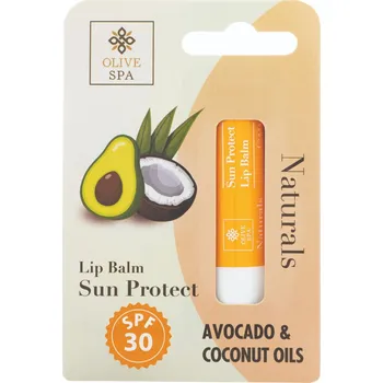 Péče o rty OLIVE SPA balzám na rty s avokádovým a kokosovým olejem SPF 30