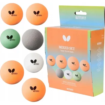 Pingpongová pálka MÍČKY NA STOLNÍ TENIS PING PONG BUTTERFLY SADA MÍČKŮ NA HRANÍ