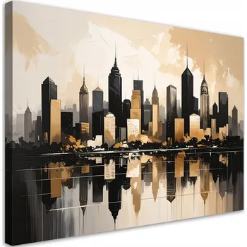 Obraz Obraz do obýváku, ložnice, kanceláře, Moderní Město Budoucnosti 45x30