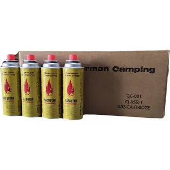 Turistický vařič PLYNOVÁ NÁPLŇ KARTUŠE ALPEN CAMPING 400ML PRO PLYNOVÝ VAŘIČ HOŘÁK 4 KUSY