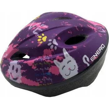 Cyklistická přilba Dětská cyklistická helma s nastavením ENERO LOVE KITTY vel. S (47-49 CM )