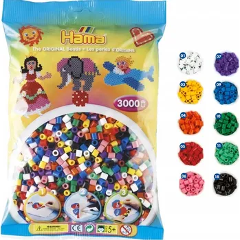 Dětské navlékací korálky Korálky na žehlení Hama Midi 3000 kusů