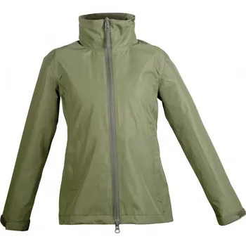 Jezdecké oblečení Bunda HKM 100%waterproof Rainy Day dětská 128 olivová