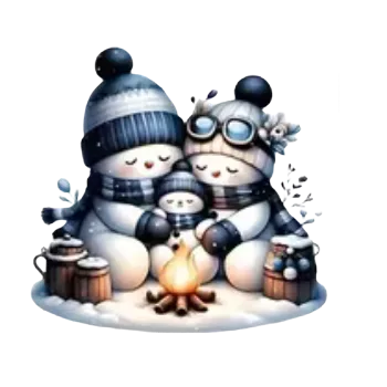 Vánoční dekorace Nažehlovací obrázek - vánoční sněhulák V (9,0 x 8,7 cm)