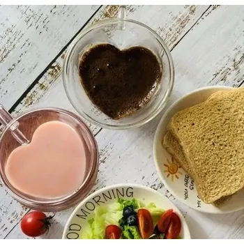 Hrnek 250ml-2ks-2stěnný, SRDCE uvnitř, var. sklo