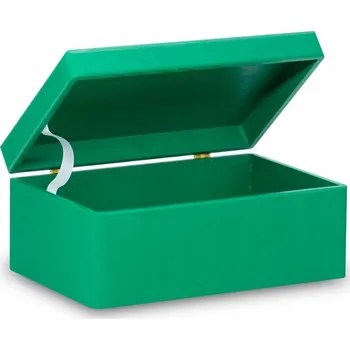 Obraz Dřevěná dekorativní bedýnka 30x20x13,5 cm bez úchytů Zelená