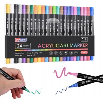 Akrylové Fixy fixy na malování kamínků na oblečení 24