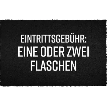 Černá kokosová rohožka vstupní do domu, otírací, na boty + Dárek 40x60 cm