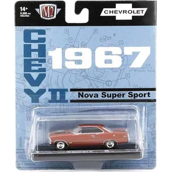 autíčko Chevrolet Nova SS 1967 oranžová 1:64 - M2 Machines Chevrolet Nova - kovový model