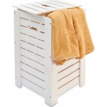 Koš na prádlo Koš na prádlo Pinus 5624.01 55x35x35 cm bílý