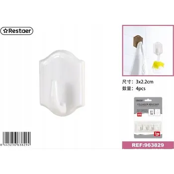 Věšák Samolepicí háčky 4 ks, ideální do koupelny a kuchyně