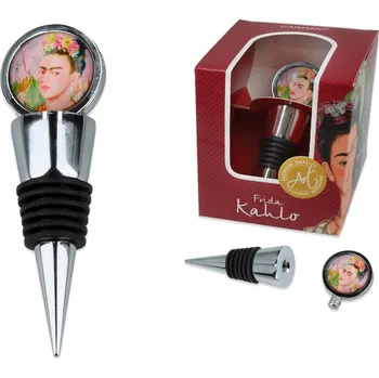 OZDOBNÁ ZÁTKA NA VÍNO FRIDA KAHLO AUTOPORTRET SKLENĚNÁ ZÁTKA DO LAHVE SKLO