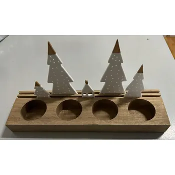 Svícen Dřevěný svícen Altom Design 13,5 cm