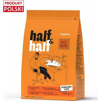 Krmivo pro kočku HALF&HALF suché krmivo pro kastrované kočky S HOVĚZÍM MASEM 300 g