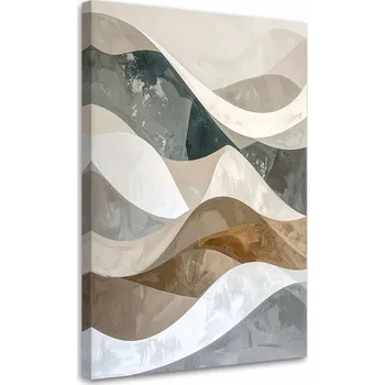 Obraz Obraz do obýváku, loftu, kanceláře, Geometrická abstrakce bílá béžová 30x45