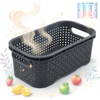 Úložný box KOŠÍK RATANOVÝ 1L KRABIČKA NA KOSMETIKU ORGANIZÉR NA STŮL