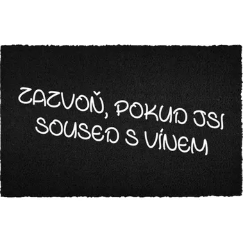 Rohožka Kokosová rohožka černá vstupní do domu Veselý Dárek Zavolej, pokud