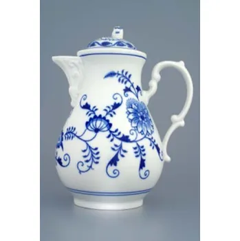 Cibulák Konvice kávová s víčkem 1,55 l originální cibulákový porcelán Dubí, cibulový vzor