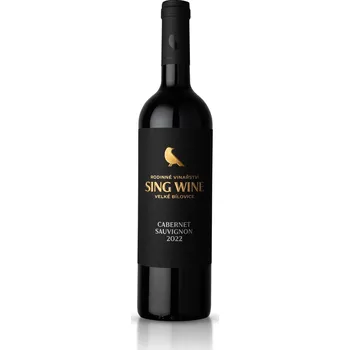 Víno Sing Wine, Cabernet Sauvignon, pozdní sběr, 2022, 13,0%, 0,75 l, (holá láhev)