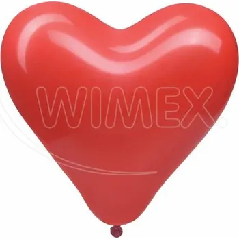 Balónek Nafukovací balónek tvar srdce červený Ø35cm `L` [100 ks]