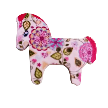 Knoflík Knoflík dřevěný kůň s ornamenty III
