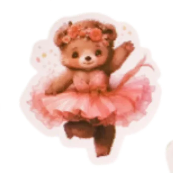 samolepka Samolepky - tančící medvídci I (sada 5 ks)