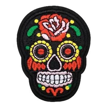 Nášivka Nažehlovací nášivka - lebka černá (5,5 x 7,0 cm)