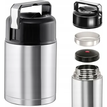 Termoska Termoska na jídlo 0,8 L lahev na pití ocelový na jídlo jídlonosič Krisberg KR 5115