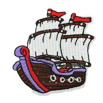 Nažehlovací nášivka - plachetnice (5,5 x 5,9 cm)