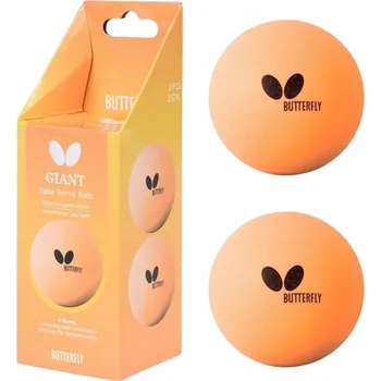 Pingpongový míček Míčky na stolní tenis PING PONG BUTTERFLY 2 ks ZVĚTŠENÉ 55 MM