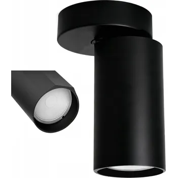 Stropní svítidlo, Přisazené moderní černé bodové svítidlo 1xGU10 - Vysoké