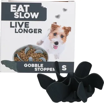 Miska pro psa Eat Slow Live Longer zpomalovací Spirála do misky šedá S
