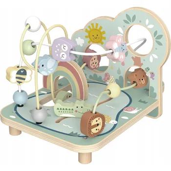 Dřevěná hračka TOOKY TOY Dřevěná motorická smyčka Lesní labyrint