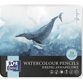Pastelka PASTELKY PASTELKY OXFORD V KOVOVÉ UMĚLECKÉ VODNÍ KRABIČCE 24 BAREV