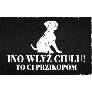 Rohožka KOKOSOVÁ VSTUPNÍ ROHOŽKA ČERNÁ DO DOMU DÁREK PROTI UKLOUZNUTÍ 60X40
