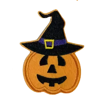 Nažehlovací nášivka - halloweenská dýně (6,0 x 7,7 cm)