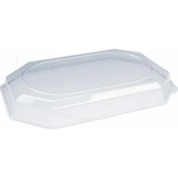 Víčko vypouklé (rPET) průhledné pro podnos 74955 [10 ks]