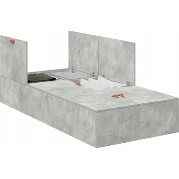 Postel Rám postele s úložným prostorem 200 x 90 x 31,5 cm, betonově šedá